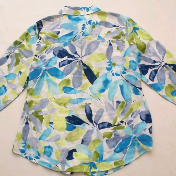 Chico's Size Large linen Shirt - Picture 8 of 9